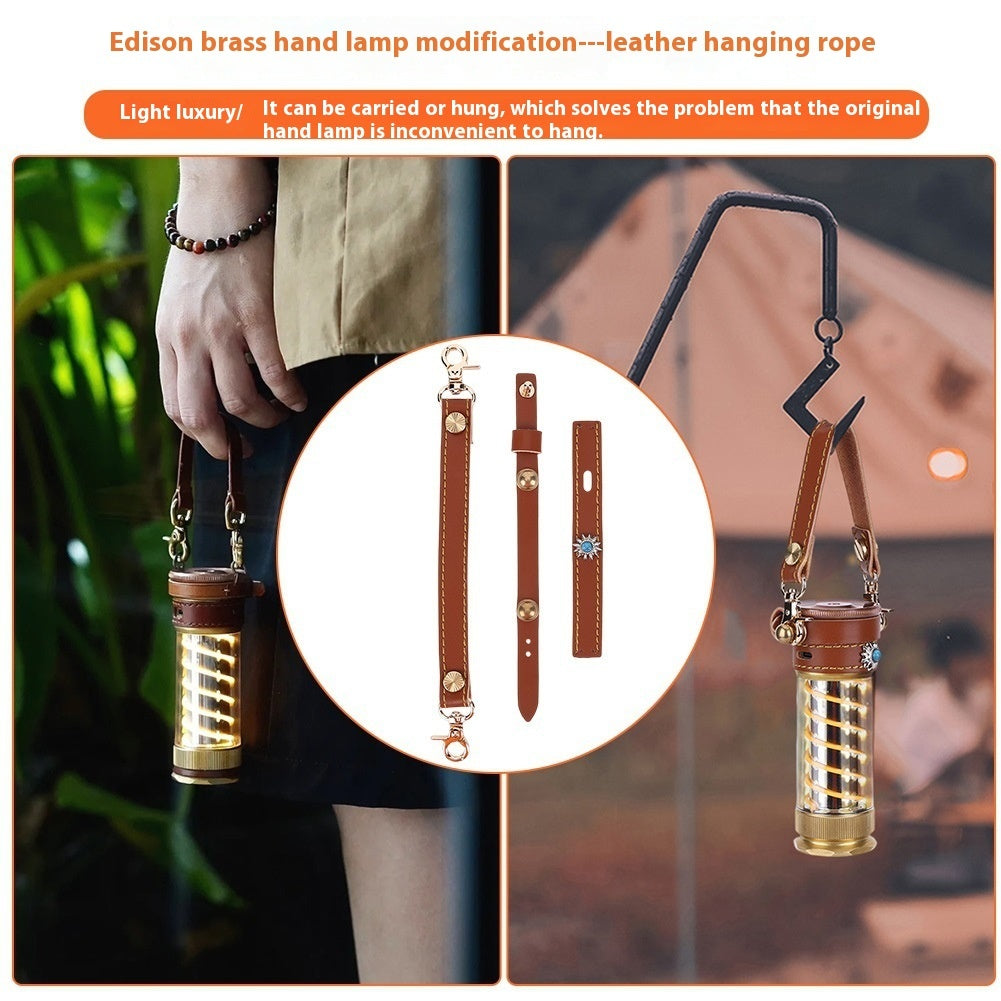 Camping Lantern Leather Hang Rope
