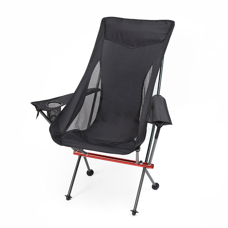 High Strap Armrest Folding Chair