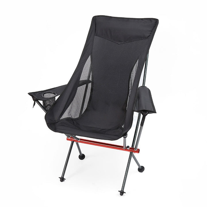 High Strap Armrest Folding Chair